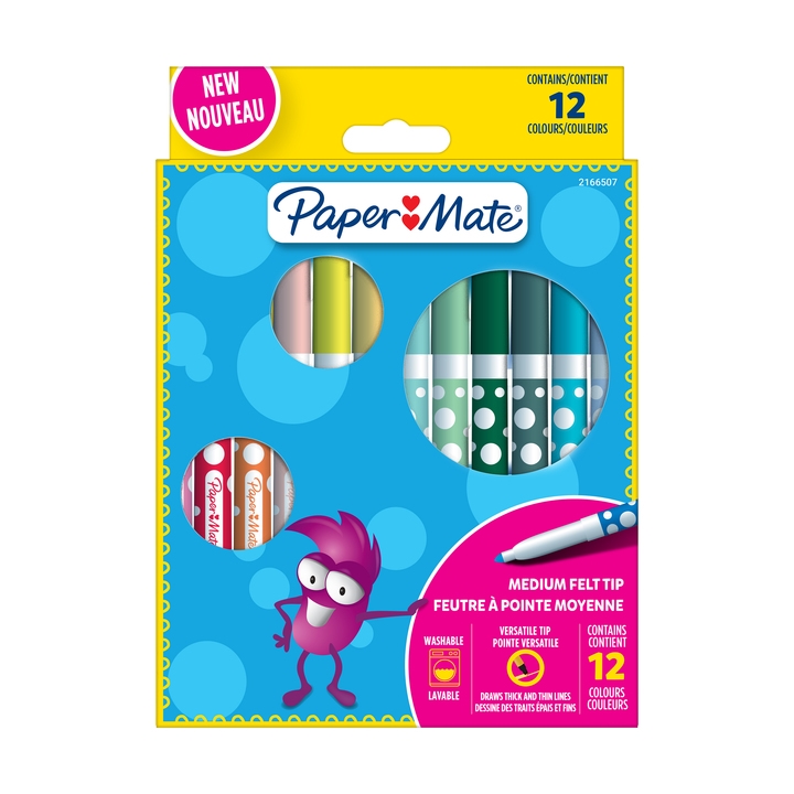 Flamastry Kids Colouring 12 kol. Paper Mate